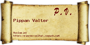 Pippan Valter névjegykártya
